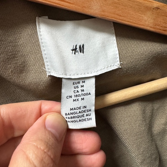 H&M Tan Chore Coat/Jacket Size Medium - Picture 4 of 7